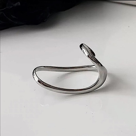 NEW STERLING SILVER IRREGULAR ADJUSTABLE RESIZABLE RING - Picture 5 of 11